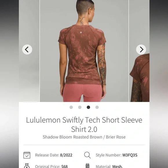 Lululemon Swiftly Tech Short Sleeve Size 4 - Picture 5 of 5